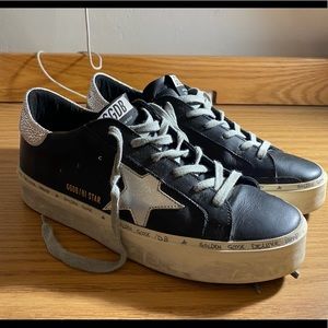 Black Golden Goose Platform Sneakers